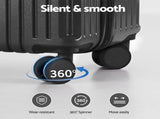 Wanderlite 20" Trunk Luggage Suitcase Travel Carry On TSA Lock Black LUG-ABS-TRUK01-20-BK