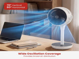 Dimplex Heat and Cool Air Circulator Pedestal Fan with LED Display and Timer DCACP30HC