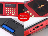 Portable FM Radio Bluetooth Speaker Red V728-OBA1005007805505578