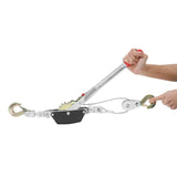 Come Along Winch, 2 Ton Pulling Capacity, 12 ft Steel Cable, 2 Hooks V767-VVR-GSSKJXQGSS2TN513MV0