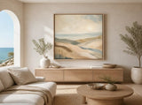 Coastal Drift Floating Frame Canvas Wall Art - Portrait - 60W x 120H cm - White V767-PP-CD-60120-FW