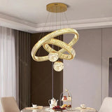 BAMDECOR C3335 Large Swirl Modern Crystal Ring Chandeliers Contemporary Round Chandelier Crystal V255-BAM-C3335-2