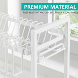 CARLA HOME Dish Drying Rack 2-Tier Kitchen Drainer with Drainboard V178-36256