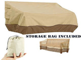 Patio Bench Cover 210D Oxford Waterproof UV Protection Tear Resistant Beige, 224x83x84cm V1237-ZY-924-134