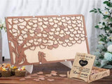 Heart Shaped Wedding Guest Book Alternative Wooden Message Board with Stand for Reception Decor and V1192-AZ-W-24182