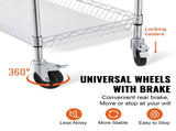 Kitchen Utility Cart, 3 Tiers, Wire Rolling Cart, Steel Service Cart on Wheels, Metal Storage V952-WGCFTCCB350X1RH9BV0