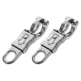 Snap Hooks Plated Silver Zinc Alloy for Bag Decor - Sturdy and Durable 4Pcs V1369-AZ3-W-20841