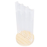 Coffee Capsule Holder Acrylic Bamboo Wood 48 Holes Rotatable Pod Rack Stand for Home V1294-YM0523-3113220037911