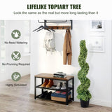Artificial Topiaries Boxwood Trees, 10cm Tall Faux Topiary Plant Outdoor, All-year Green V952-HYMRGXJS48YCSVDL7V0