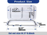 Rectangular Marine Deck Access Hatch with Lid, Boat Storage Inspection Hatch for Yachts, Kayaks and V1189-LC-AMZ-00153