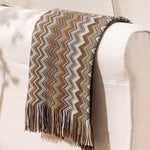 Caribbean Brown Mix Knitted Throw Rug V442-ATX-THROW-CARIBBEAN-BROWN-RE