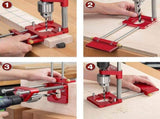 Woodworking Drill Locator Tool, Portable Precision Drill Positioner, Adjustable Hole Drilling V1107-CS-RKVHSJ13