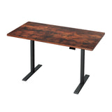 Artiss Standing Desk Motorised Dual Motor Rustic Brwon 140CM HASD-268-BKDF-RBDB-140