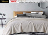 Laconia 400GSM Premium Australian Pure Wool Blanket Natural Super King V442-HIN-BLANKET-LACONIAWOOL-NATURAL-SK