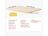 Pizza Stone, 508 x 355 mm Rectangular Cordierite Pizza Stone, Extra Large Baking-Stone with PP V952-PSSJQSJX2014UO3YE001V0
