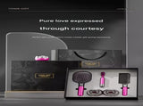 Pink 3-Piece Gift Box Set Premium ABS Hair Care Gift Set with Cushion Paddle Brush, Detangling Comb, V888-ELOSUNG50825