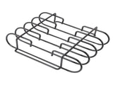 Rib 4 Rows Capacity Compact Portable Iron Material Black Durable Reusable Barbecue Standing Rib V1294-YM0715-3111220163111