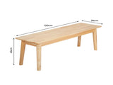 Levede 1XDining Chairs Bench Chair Seat Nature CH1066-NT