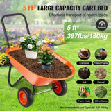 VEVOR Wheelbarrow Cart 2 Wheels Garden Dump Cart 397 lbs Yard Utility Cart V952-FDL2LHYTC2JLVT7G3V0