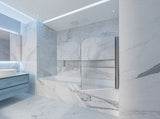 180 Degree Pivot Door 6mm Safety Glass Bath Shower Screen 800x1400mm By Della Francesca V63-829001