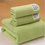 3-Piece Green 100% Pure Combed Towel & Bath Towel Set - Ultra Soft & Highly Absorbent Air V888-ELOSUNG55382