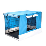 Wire Dog Cage Foldable Crate Kennel 42in with Tray BLUE Cover Combo V274-PET-WCCV42-BU