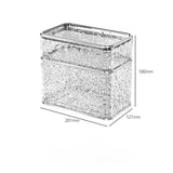 2PCS Stylish Double-Layer Transparent Wave-Textured Tissue Box Holder - Stylish Bathroom Storage V888-ELOSUNG18353