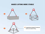 Chain Sling, 8 mm x 150 cm Chains with Hooks, G80 Engine Chain Hoist Lifts, 3 Ton Capacity V952-DGDLHHMGFH1JITULLV0