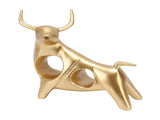 Golden Bull Sculpture Resin Hollow Lucky FengShui Bull Statue Crafts Figurine for Office Home V1294-YM0521-3115220151111