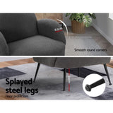 Artiss Armchair Boucle Charcoal Hanes UPHO-C-ARM-5101-CH