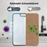 Reversible Cutting Board Titanium PP or Stainless Steel PP, Food Grade Non-Slip Durable V1188-MS-325-1414