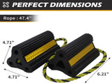Wheel Chocks for RV Trailer Camper Truck Car, Versatile Rubber Chocks Block V1258-DP02-WO-1042