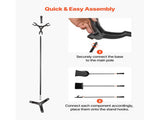 Fireplace Tool Set, 4 PCS Fire Tool Set and Holder with Three-Prong Stand, Ash Shovel, Brush, Fire V952-BLGJTJ4JTSZGOB6QI001V0