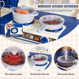 Kitchen Playset Kids Pretend Cooking Play Toy 74 Piece Accessories Blue V952-ZTCFWJTZLSSH37J5TV0