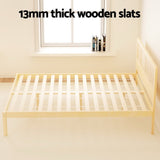 Artiss Bed Frame Queen Size Rattan Wooden RITA WBED-RITA-Q-WD-AB