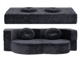 Artiss 2 in 1 Convertible Compressed Sofa Bed, Folding Boneless Sofabed for Living Room ,Comfort SBED-M-FLD04-2S-GY
