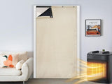 Beige Thermal Insulated Door Curtain, Draft and Sound Barrier Panel, 82 x 204 cm V1188-MS-731-149