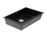 Cefito Kitchen Sink 70x45cm Granite Stone Sink Single Bowl Black SINK-STONE-A-7045-BK