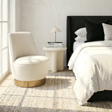 Interior Ave - Santorini Stone Side Table - Ivory V355-IA-ST-SAN-IVO