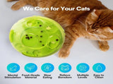 Interactive Mushroom Cat Puzzle Toy for Slow Feeding and Mental Stimulation Treat Dispensing, V1341-ZY-E2A2N2EH-GREEN