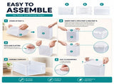 CARLA HOME 12-Pack Clear Stackable Shoe Storage Boxes - White - Shoe Box Storage V178-36402