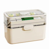 3-Tier Medicine Storage Box, Portable Dustproof,Multi-Layer Storage,Family Size Organizer for Home V1370-AZ4-07740