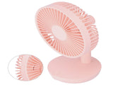 Oscillating Desk Fan Rechargeable Mute Practical Desktop USB Charging Fan for Home SchoolPink V1294-YM0901-3113210069312