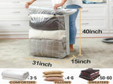 Vacuum Storage Bags with Rolling Slide Clip, Airtight Space-Saving Compression Bags for Comforters, V1189-LC-AMZ-00268