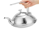 Stainless Steel Teapot with Tea Infuser Thickened NonMagnetic Kettle for Home Office V1294-YM0901-3118210163812
