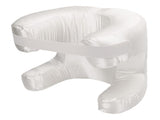 Face Pillow Silk Fabric Memory Foam Soft Cushioning Ergonomic Beauty Pillow for Back Sleep White V1294-YM0901-3117240292712