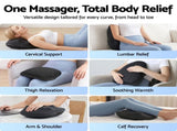 Livemor Back Massager with Heat, Cordless Electric Neck & Shoulder Massager Pillow, 3-Speed Deep BACK-MASSAGER-TRI-BK