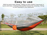 Automatic Quick Open Hammock with Mosquito Net Portable Outdoor Camping Hammock Anti-Rollover Nylon V1237-ZY-715-137