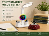 Study Smarter Bundle LED Reading Lamp with Smart Display Pen Holders & Red Magnetic Countdown Timer V888-ELOSUNG54242