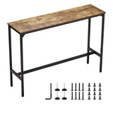 VEVOR Table, Sturdy Metal Frame High Top Pub Table, Narrow Long Kitchen Dining, Cocktail Counter V952-JXBTZJXBTZW5QBVE0001V0